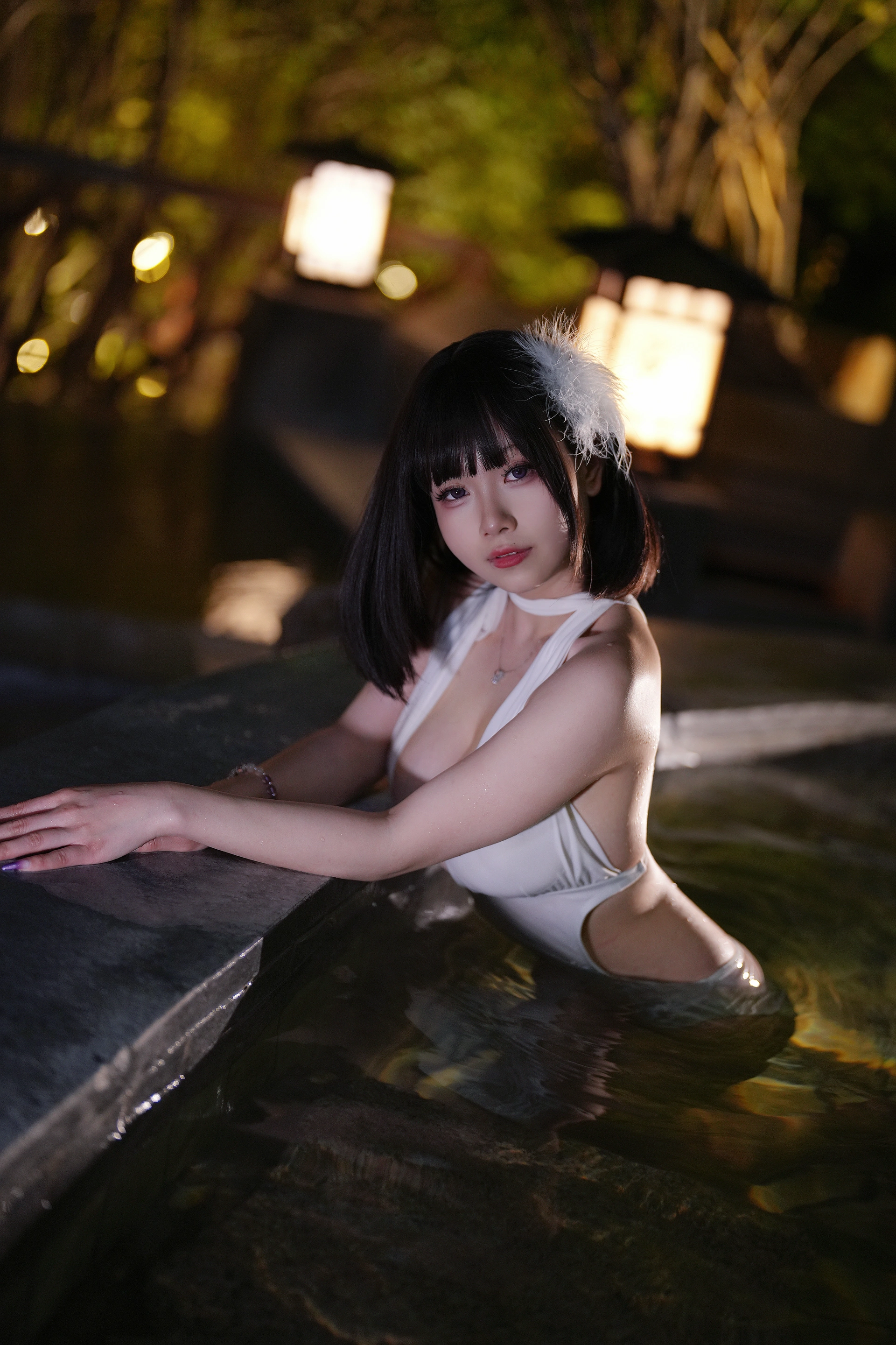 末夜787 - NO.11 夏日白色泳装 1